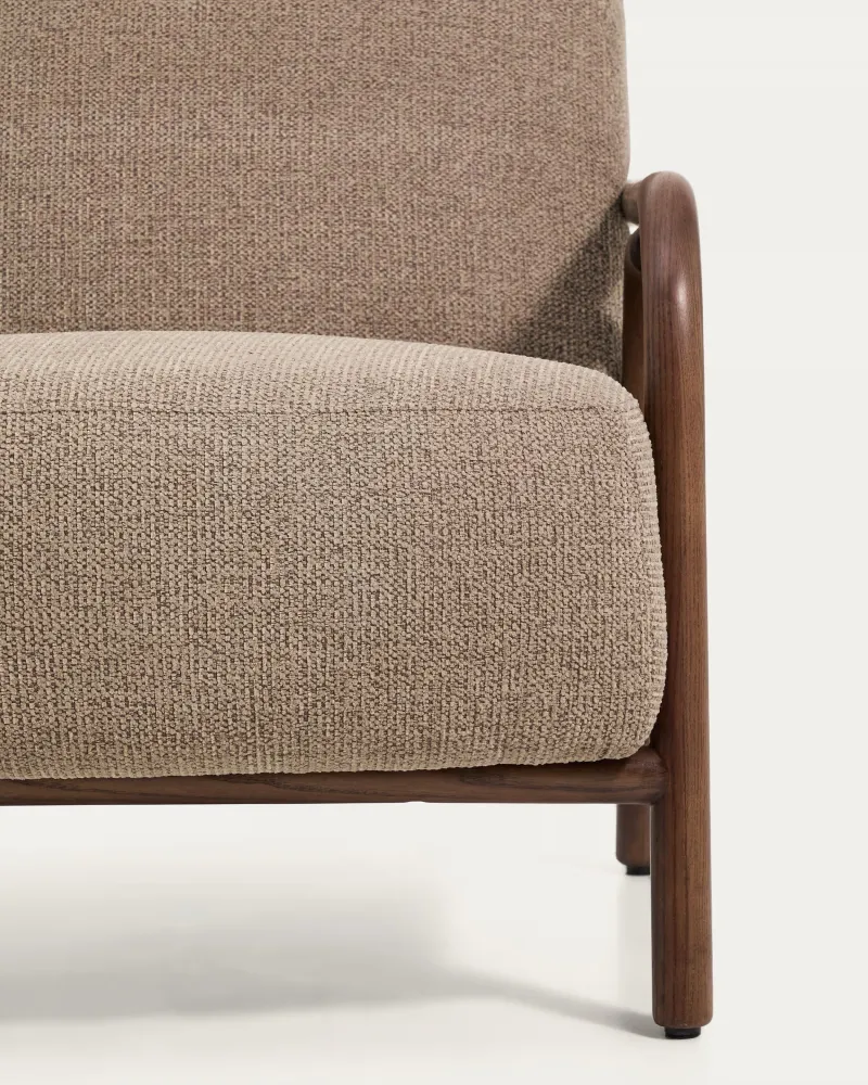 Sessel SYLO taupe mit dunklem Eschenfuß