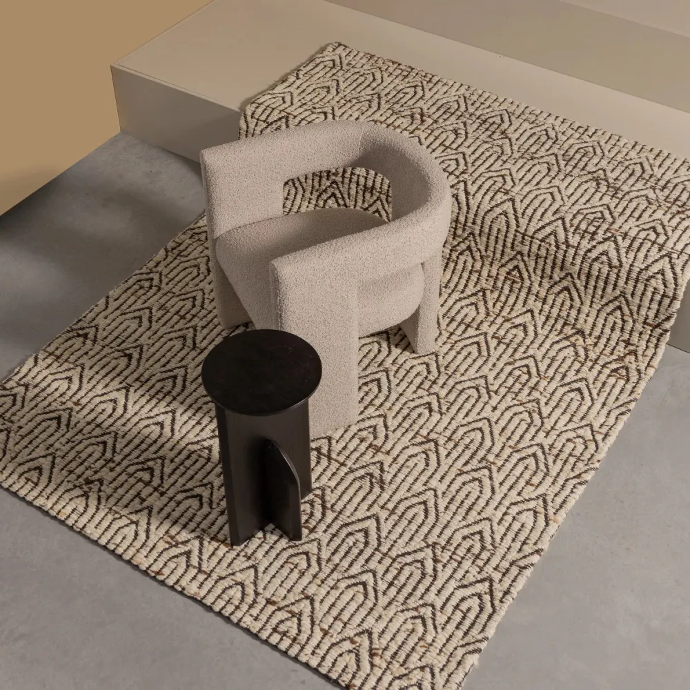 Sessel TIWA beige Bouclé