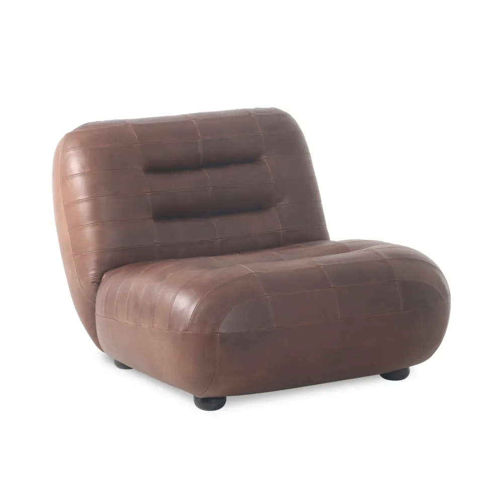Sessel WYATT WAX schokoladenbraunes Leder