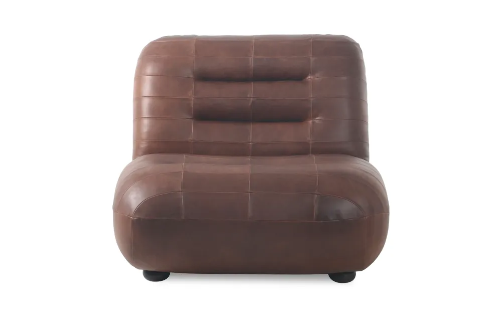 Sessel WYATT WAX schokoladenbraunes Leder