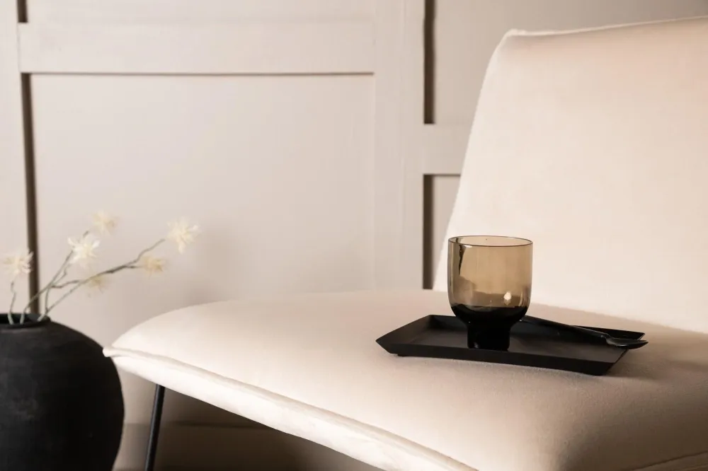 Sessel X-lounge aus Samt - Beige
