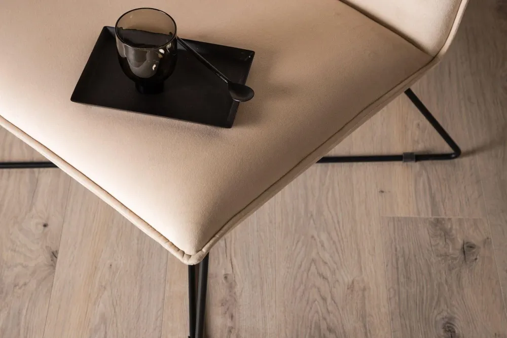 Sessel X-lounge aus Samt - Beige