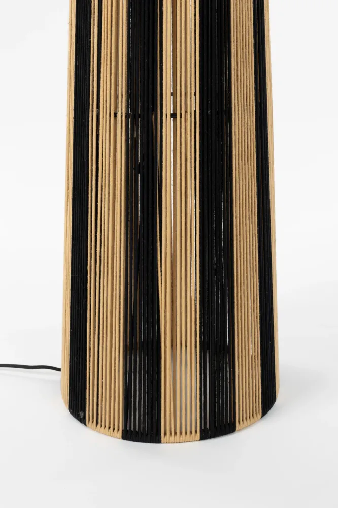Stehlampe STRIPE IT UP hellbraun mit Schwarz