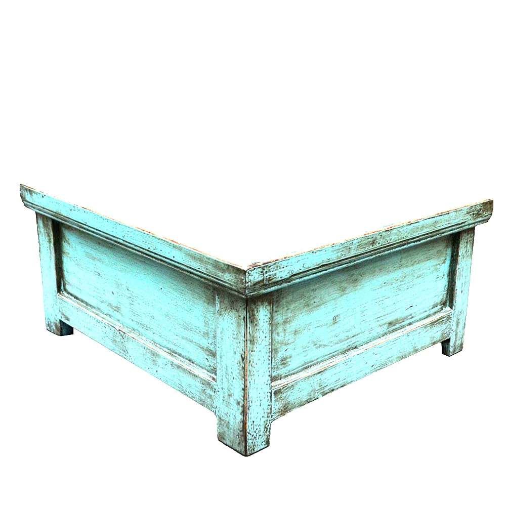 stilvoll klein Holztisch Beistelltisch hell blau shabby chic mit Schubladen handgefertigt