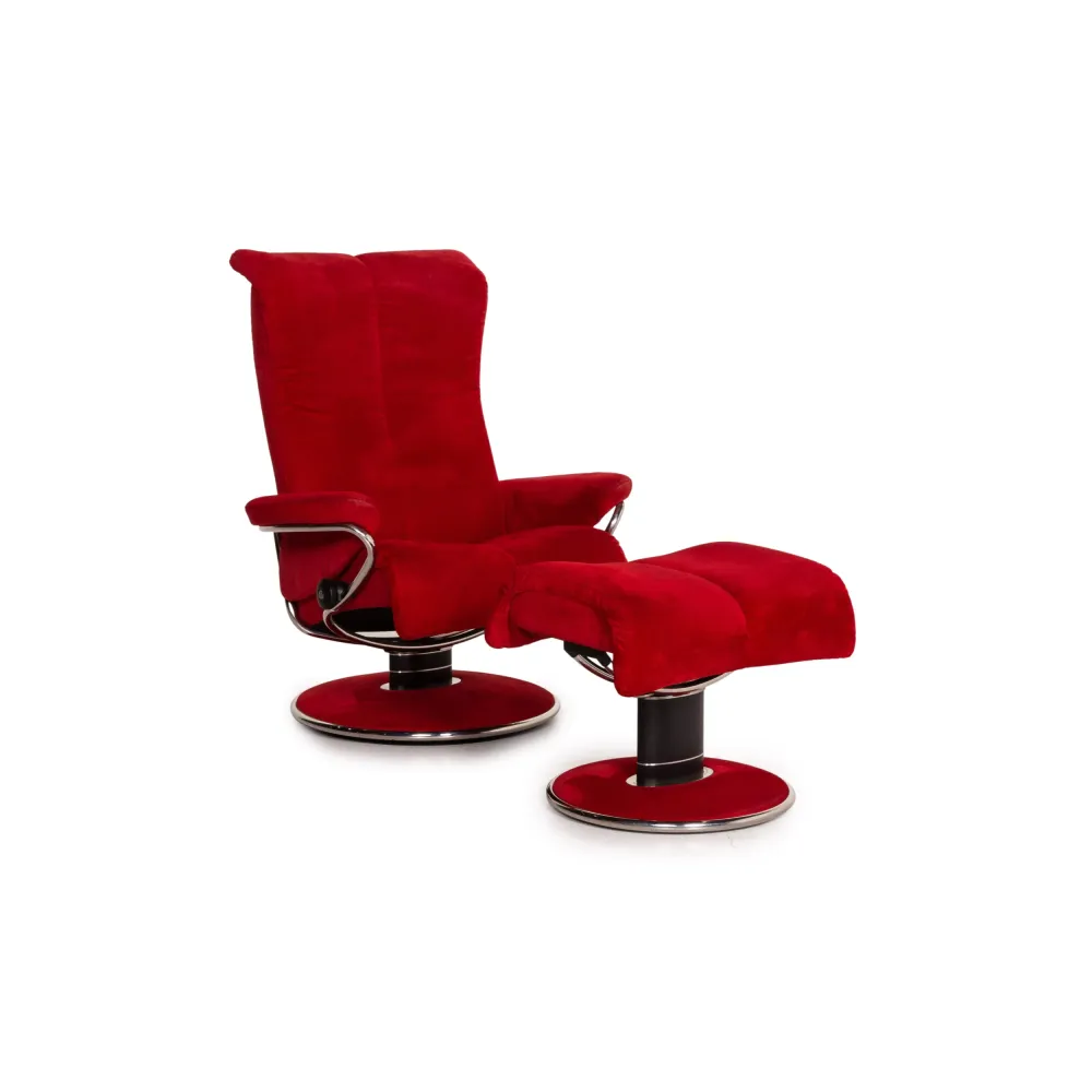 Stressless Blues Stoff Sessel inkl. Hocker Rot