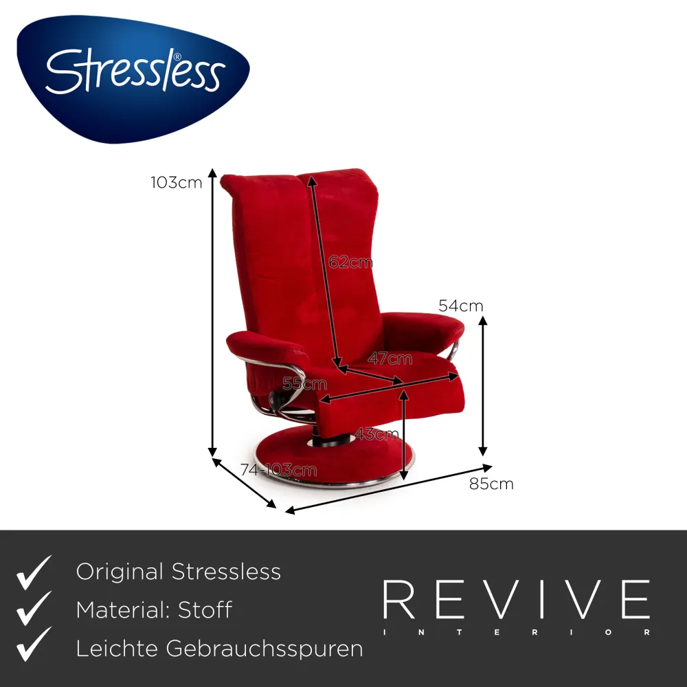 Stressless Blues Stoff Sessel inkl. Hocker Rot