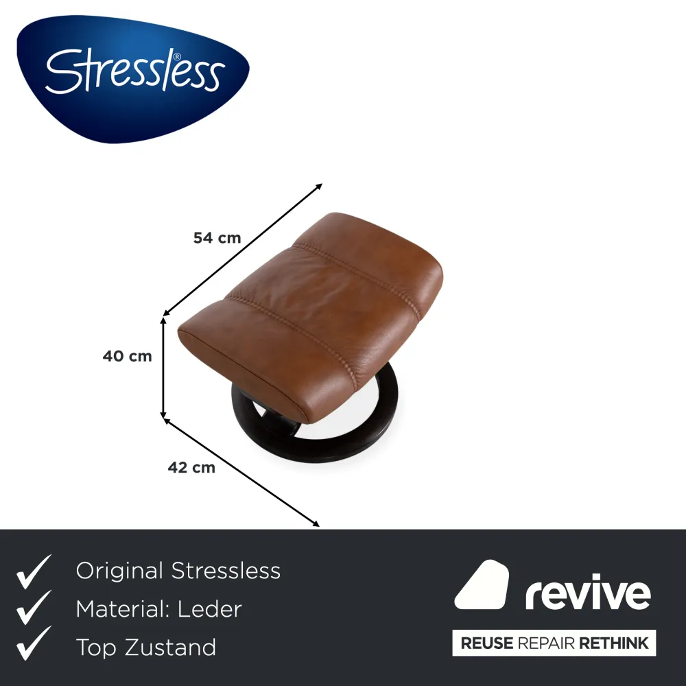 Stressless Consul Leder Sessel Cognac inkl. Hocker Relaxfunktion