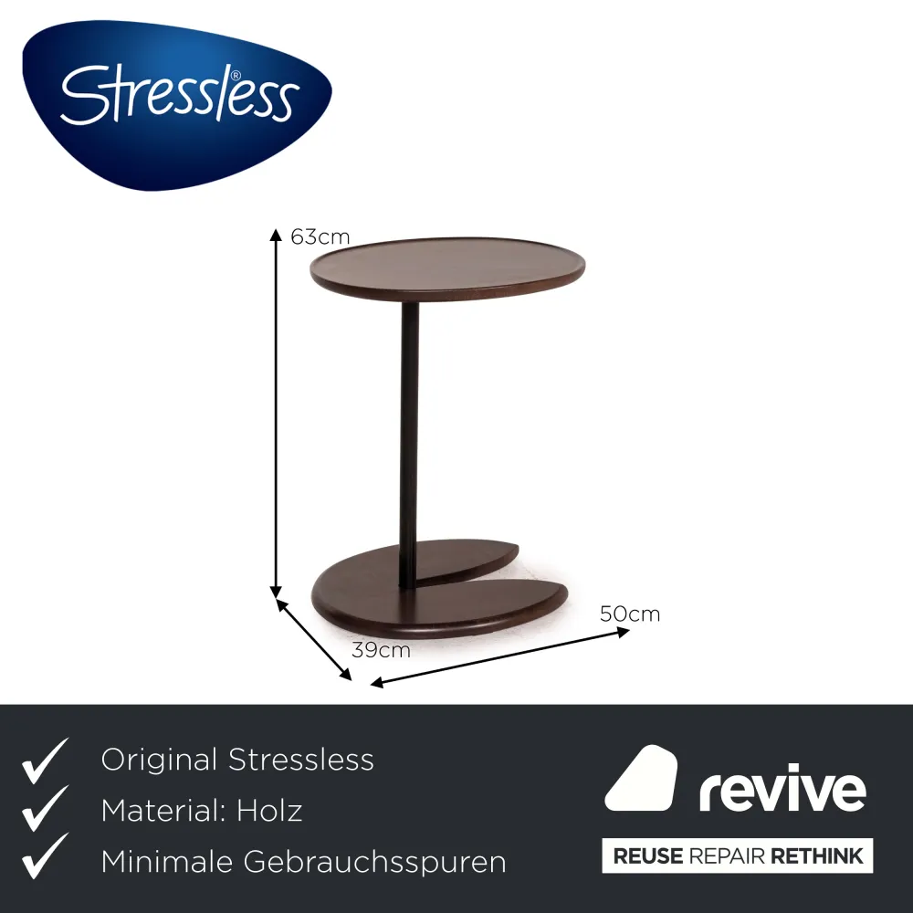 Stressless Holz Beistelltisch Dunkelbraun Tisch