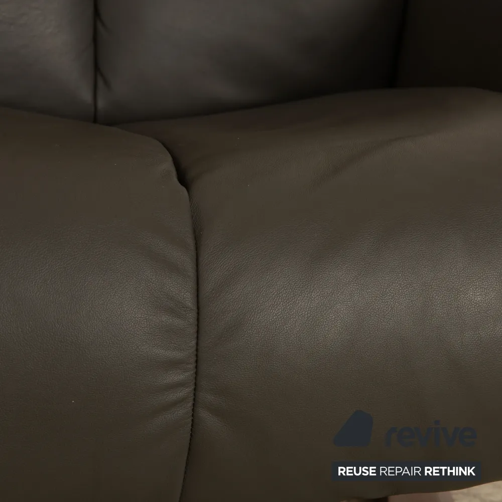 Stressless Magic Leder Sessel Garnitur inkl. Hocker Grau Größe M