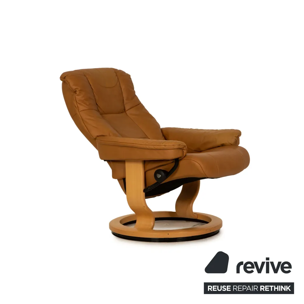 Stressless Mayfair Leder Sessel Beige inkl. Hocker Funktion Relaxsessel
