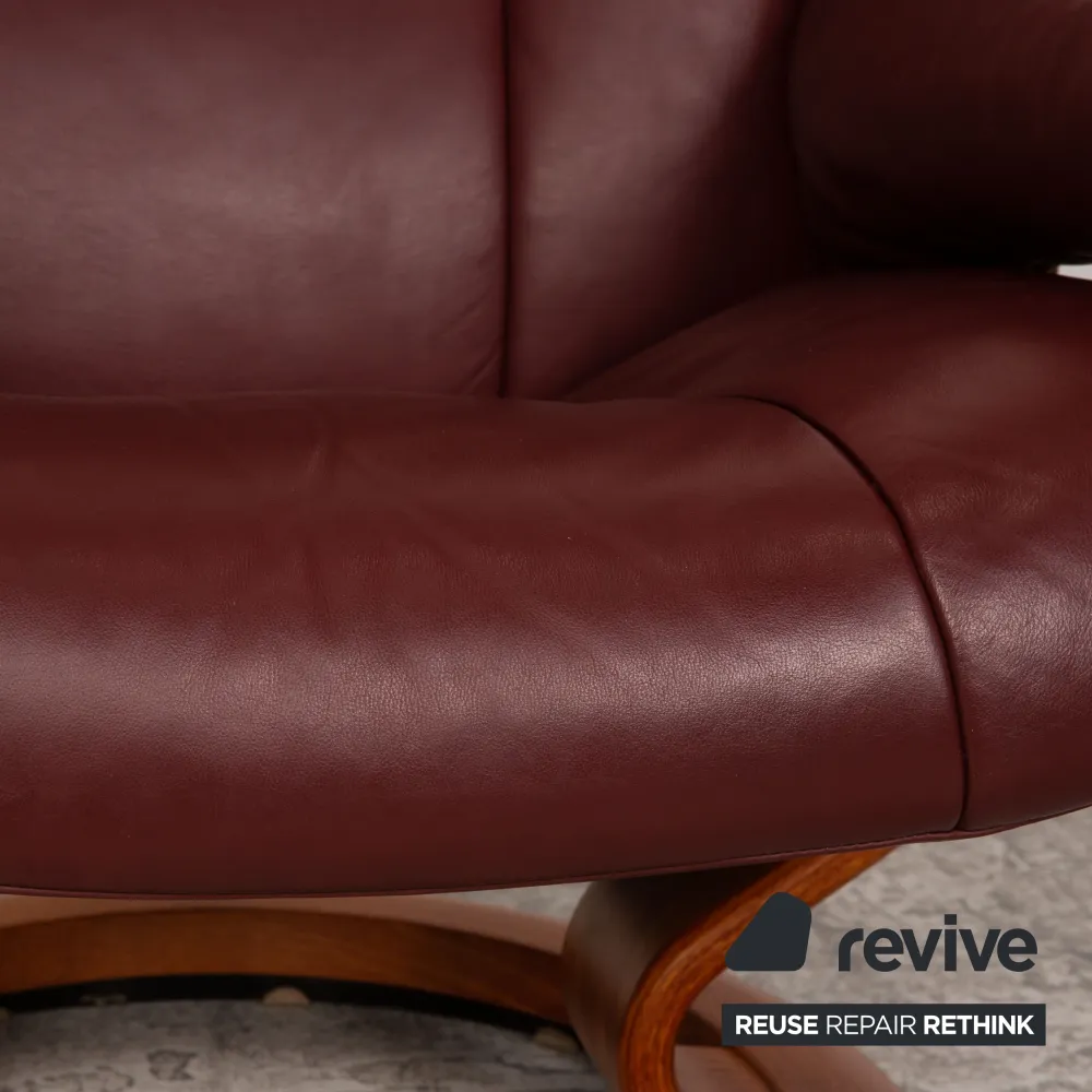 Stressless Mayfair Leder Sessel Rot Paloma inkl. Hocker Funktion