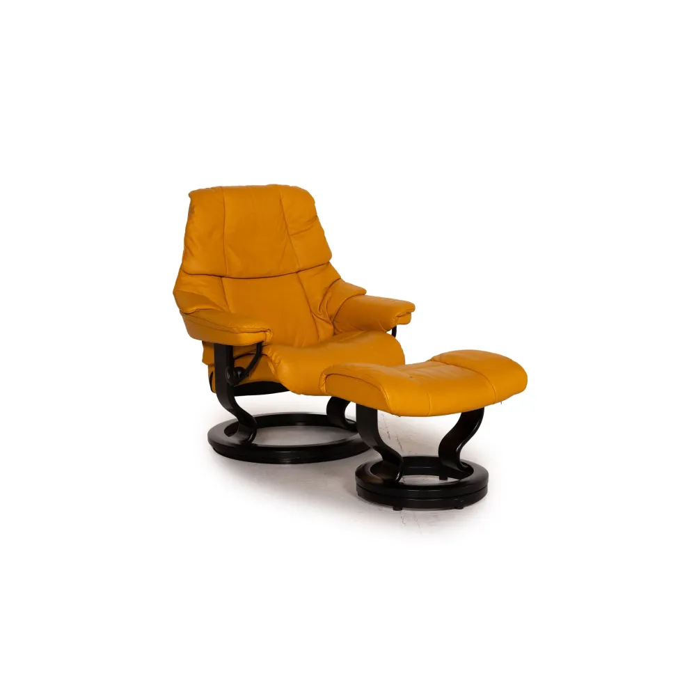 Stressless Reno Leder Relaxsessel Gelb Sessel