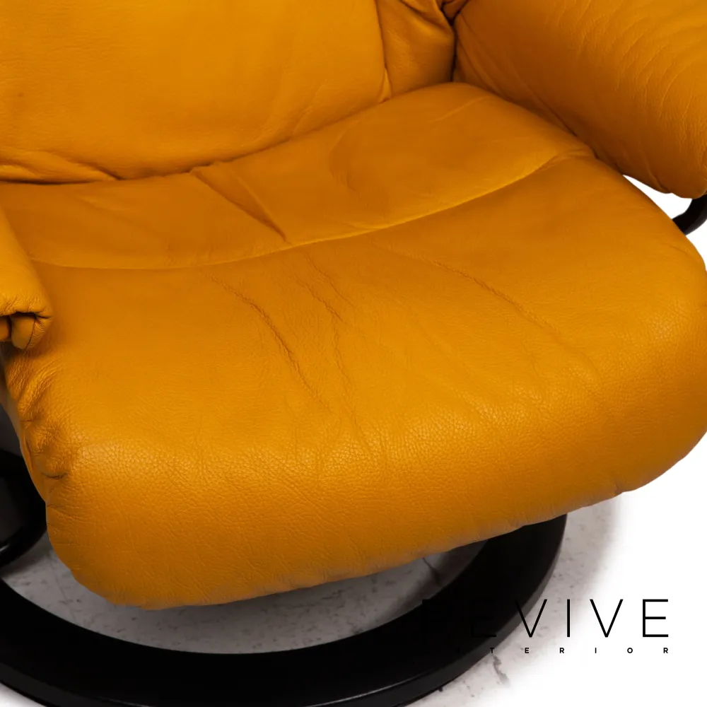 Stressless Reno Leder Relaxsessel Gelb Sessel