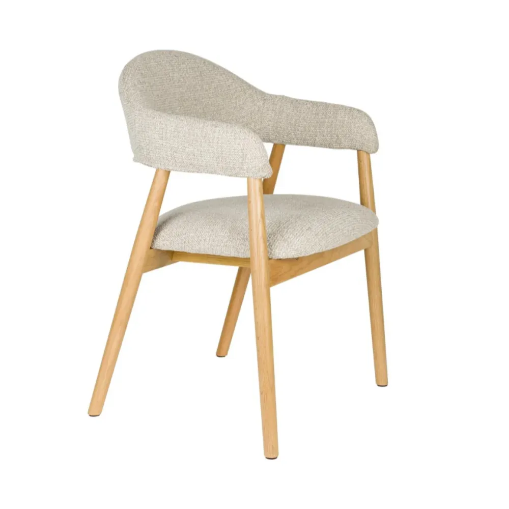 Stuhl INDY hellbraun mit Holzgestell