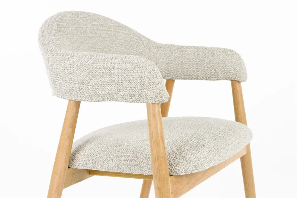 Stuhl INDY hellbraun mit Holzgestell