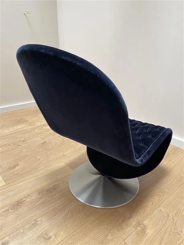 SYSTEM 1-2-3 LOUNGE DELUXE Sessel, marineblau, mit Rundfuß - gebraucht
