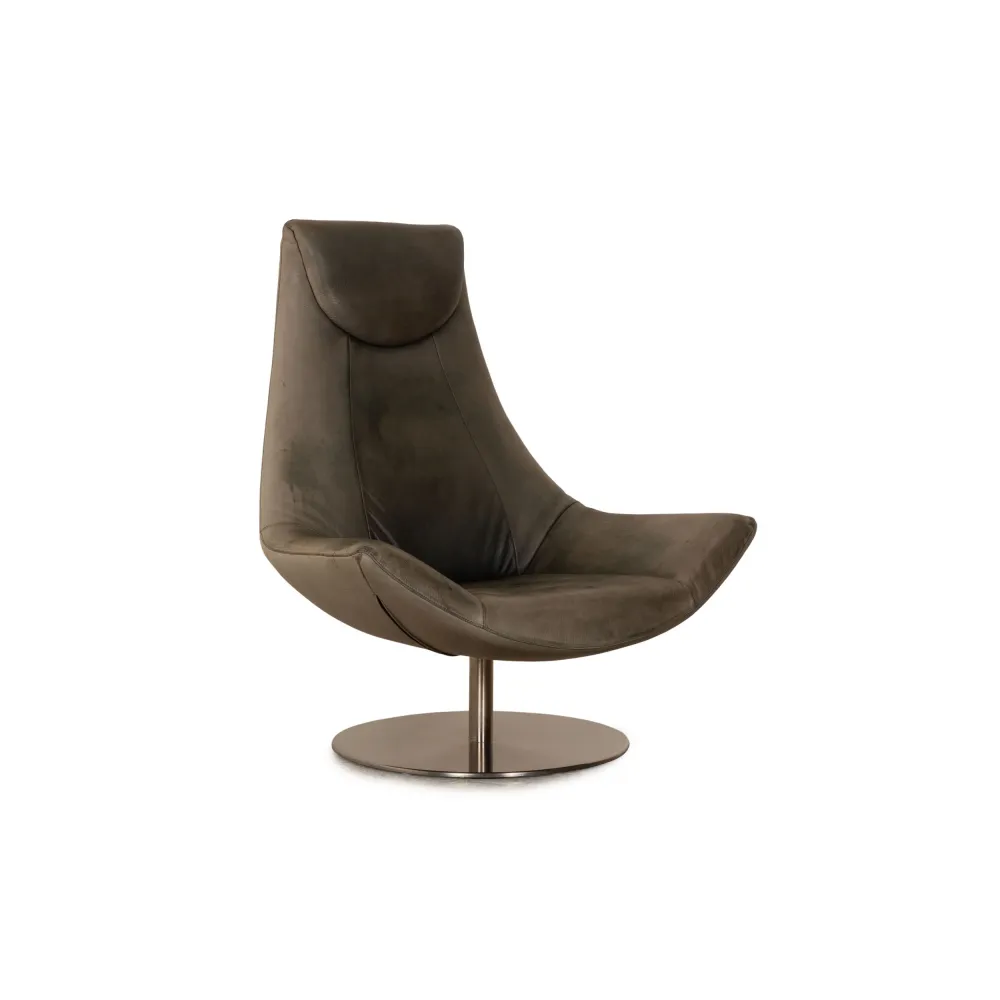 Tommy M Machalke Fabrizio Leder Sessel Grau