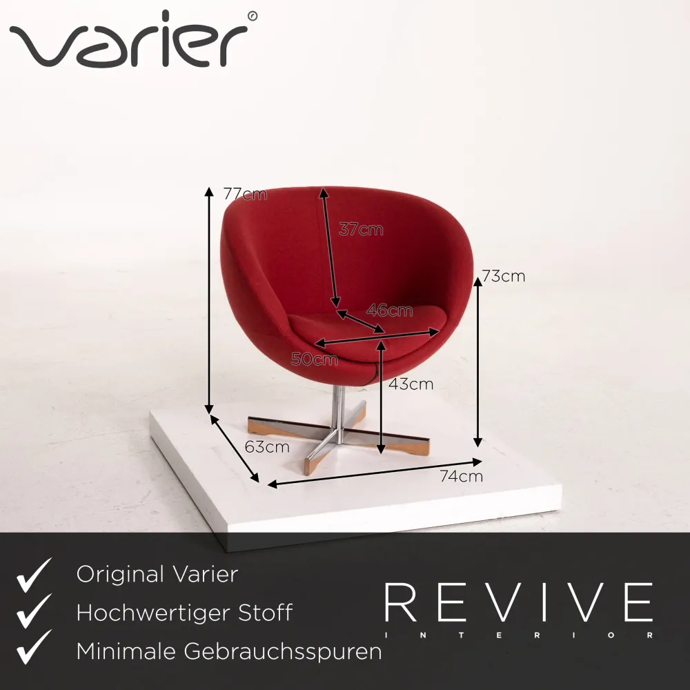 Varier Planet I Stoff Sessel Garnitur 2x Sessel Drehbar #14945