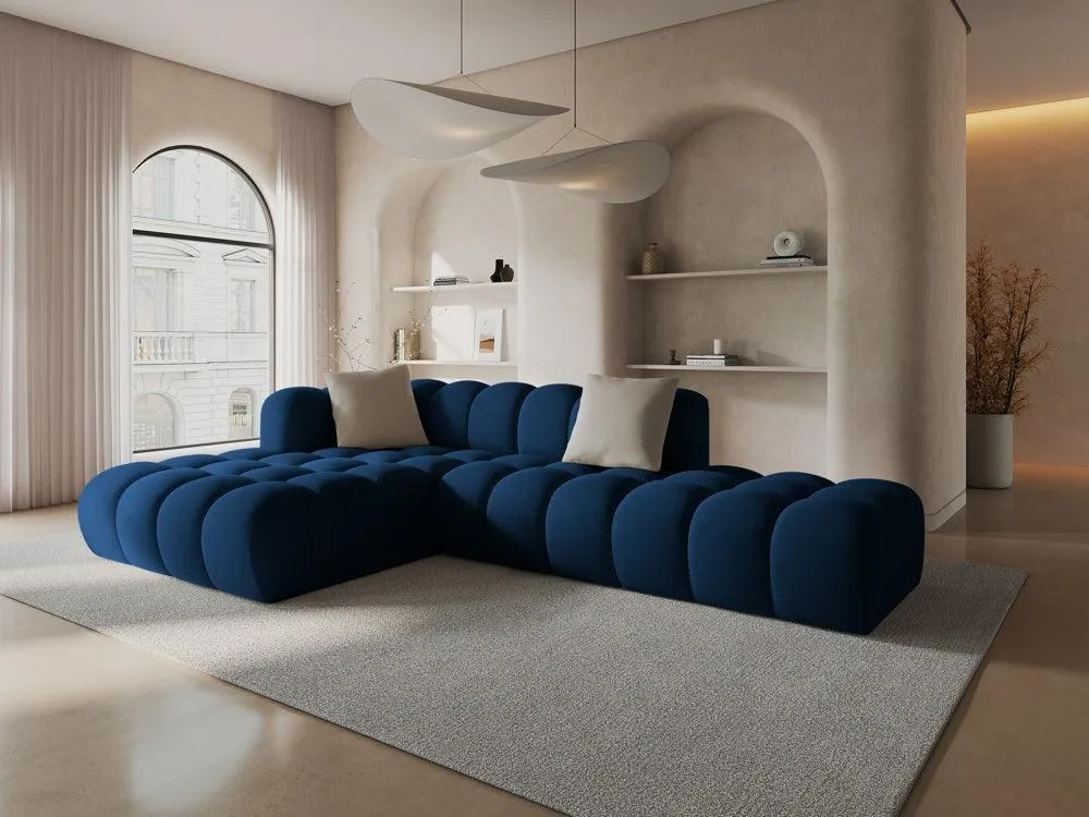 Velvet Ecke 5-Personen linksseitig Halley Royal Granatapfel