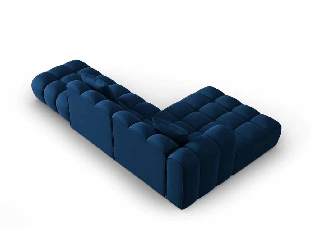 Velvet Ecke 5-Personen linksseitig Halley Royal Granatapfel