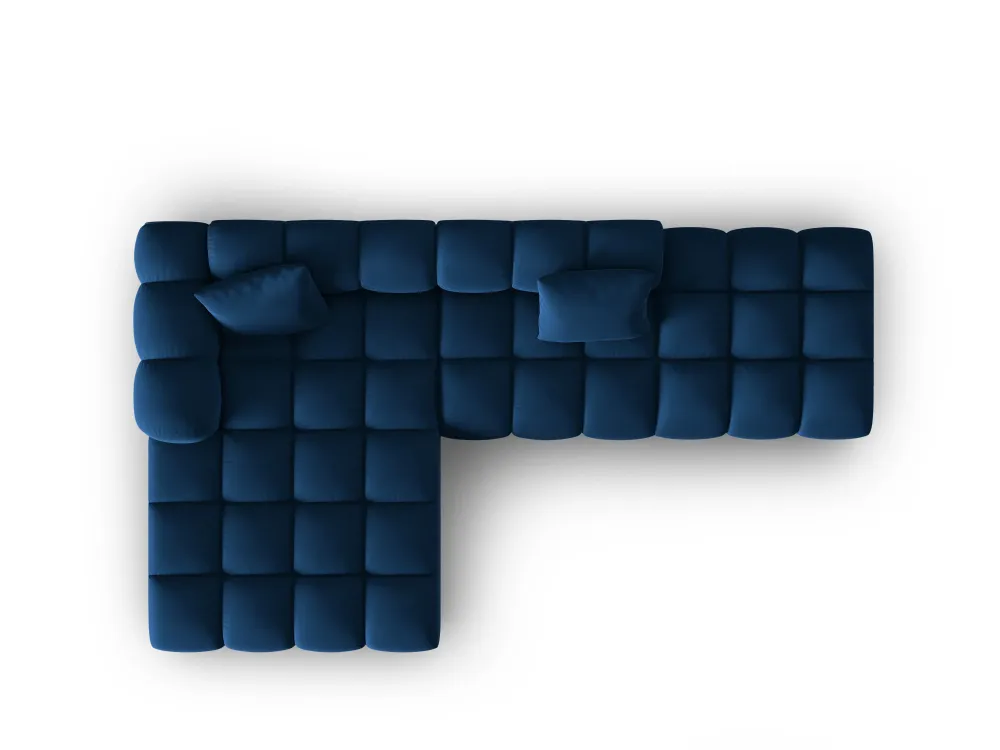 Velvet Ecke 5-Personen linksseitig Halley Royal Granatapfel