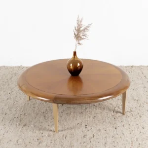 Vintage Couchtisch Beistelltisch Rund Holz Wohnzimmer Tisch Mid Century 19660er 60s