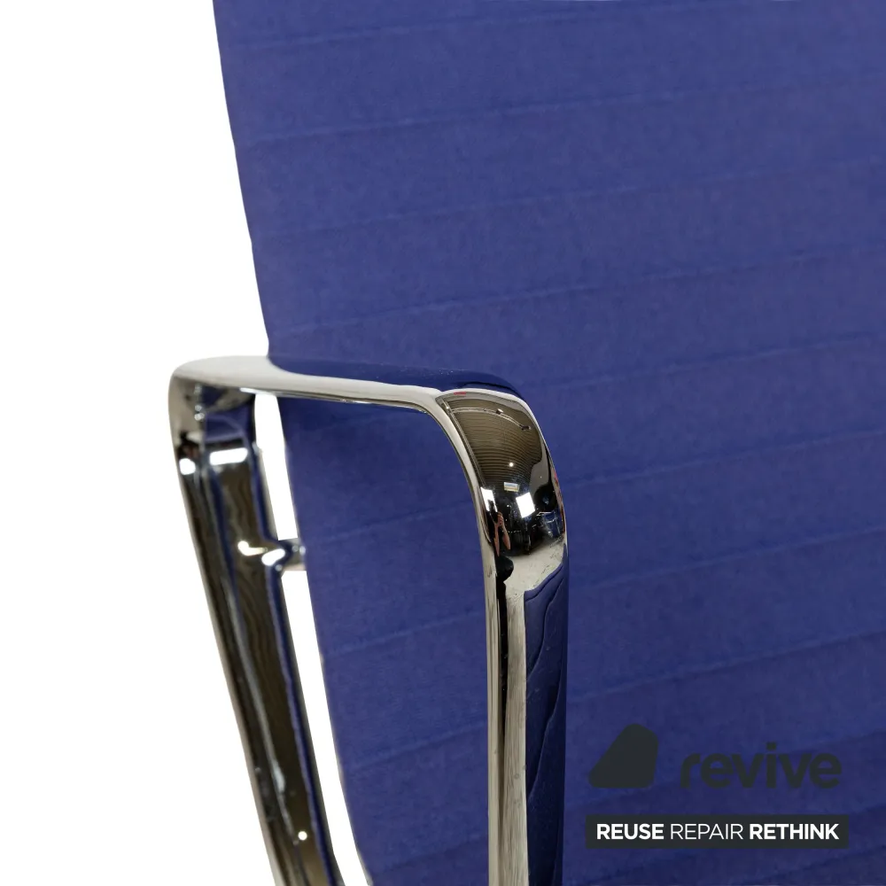 Vitra EA 124 Stoff Sessel Garnitur Blau Set 4x Sessel