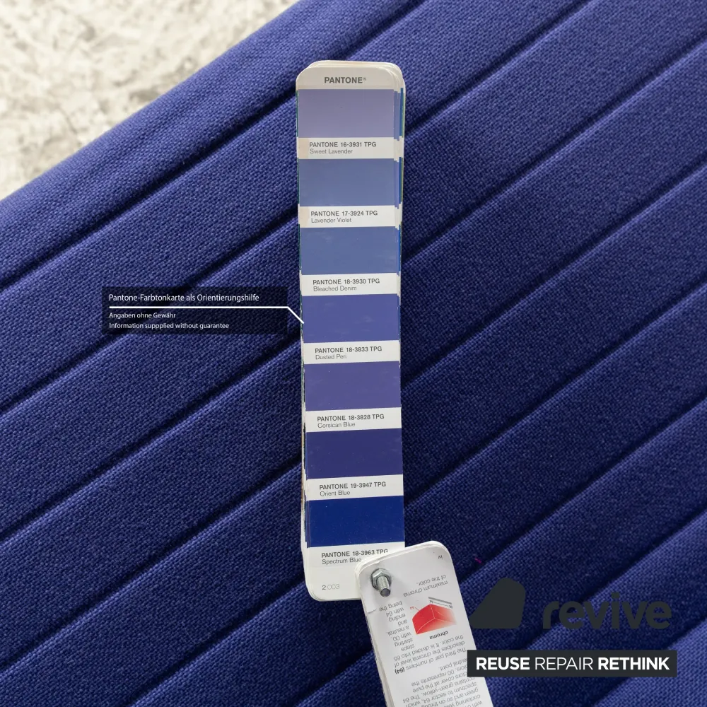 Vitra EA 124 Stoff Sessel Garnitur Blau Set 4x Sessel