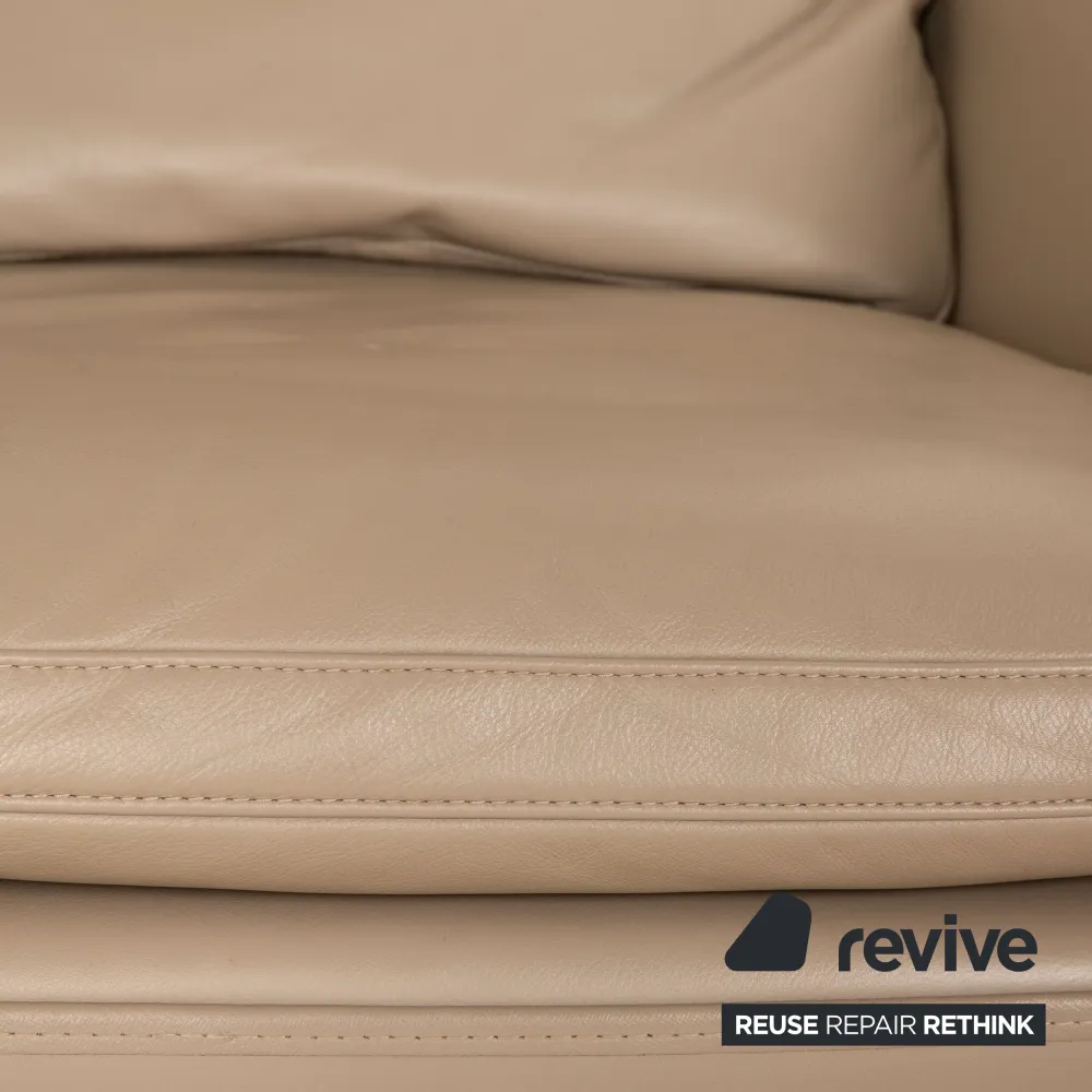 Vitra Grand Relax Leder Sessel Grau Taupe inkl. Ottoman