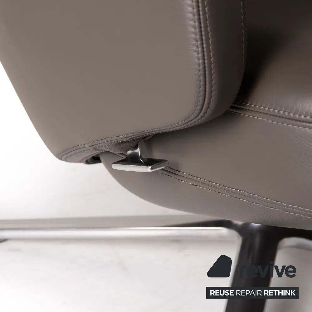 Vitra Grand Repos Leder Sessel Grau Dunkelgrau Funktion Ohrensessel