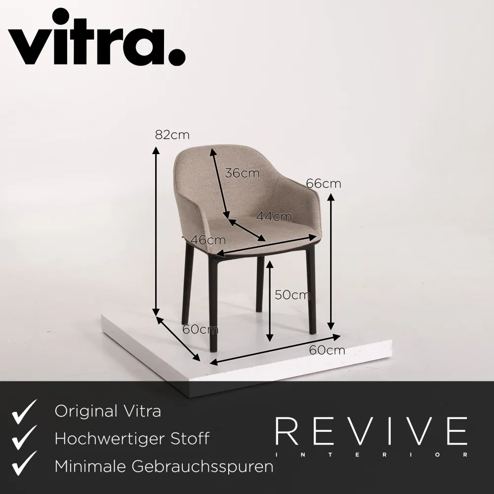 Vitra Softshell Stoff Sessel Grau #13861