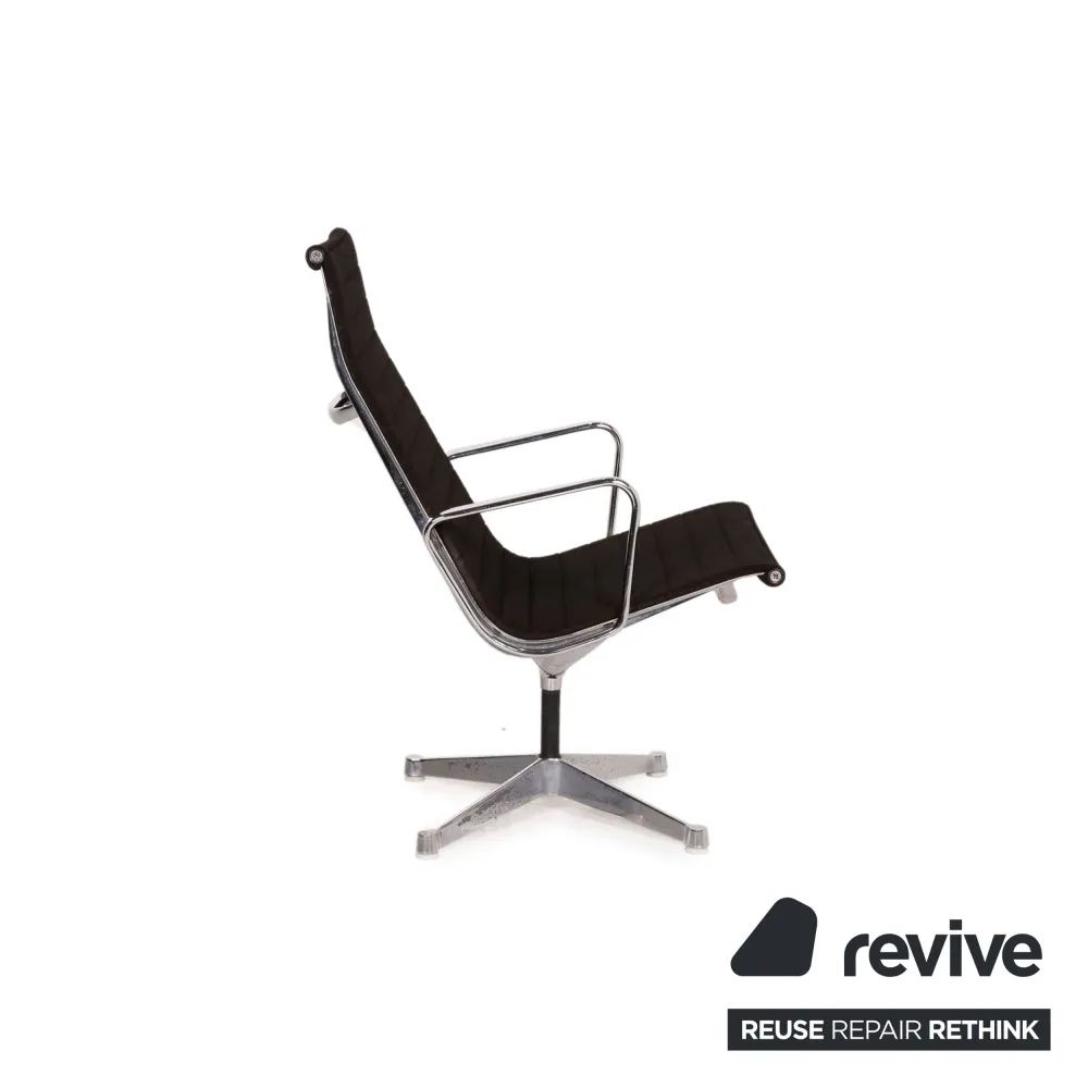 Vitra Stoff Sessel Schwarz Hermann Miller Aluminium Stuhl