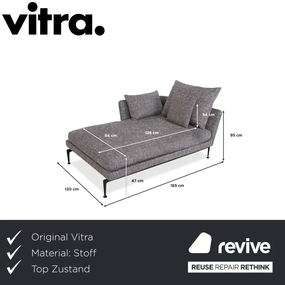 Vitra Suita Stoff Liege Grau Daybed Chaiselongue