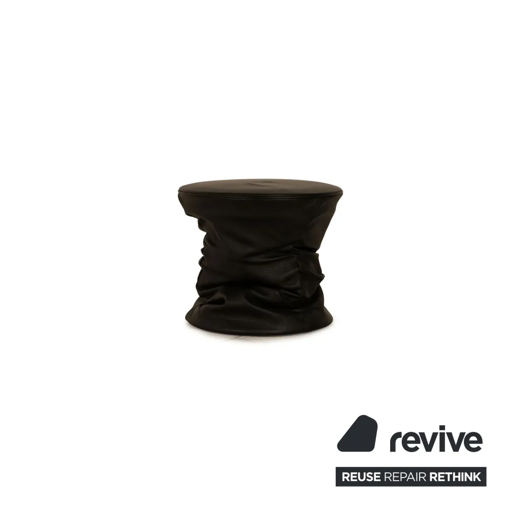 Walter Knoll Bellows Stool Leder Garnitur Schwarz Couchtisch Hocker Funktion