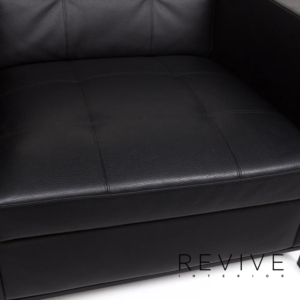 Walter Knoll Foster Leder Sessel Schwarz #13325