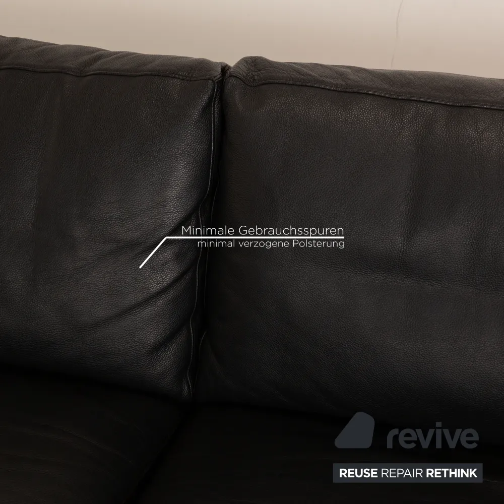 Walter Knoll Good Time Leder Ecksofa Schwarz Sofa Couch