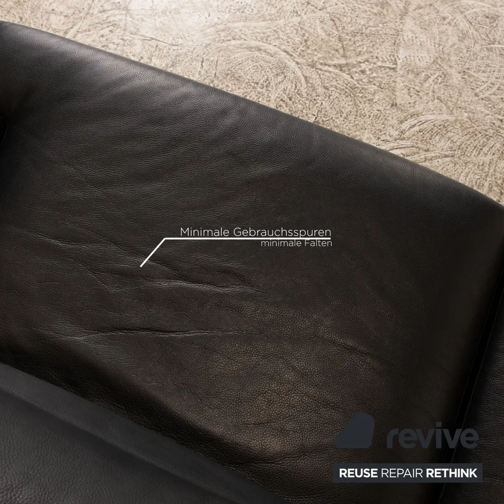 Walter Knoll Good Time Leder Ecksofa Schwarz Sofa Couch