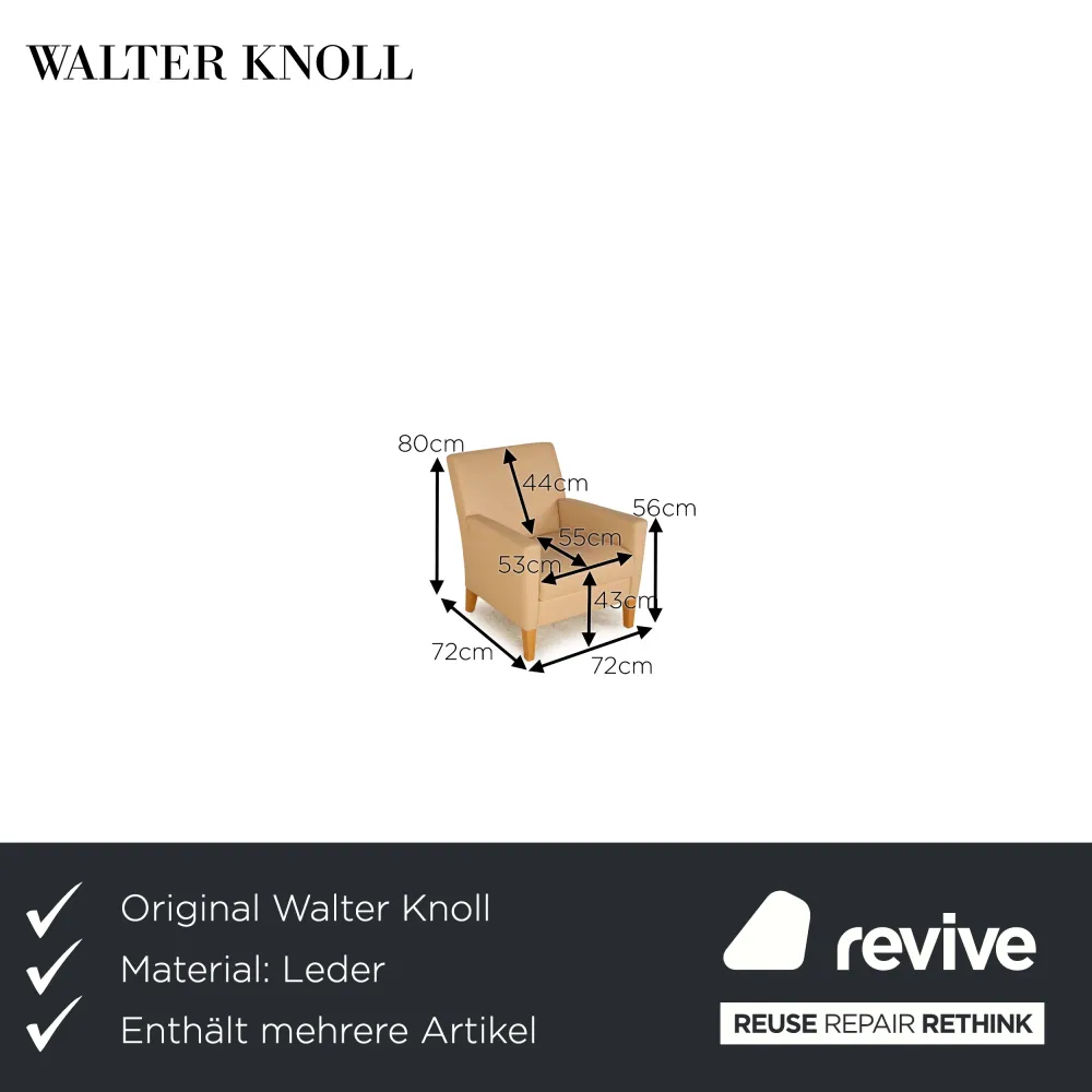 Walter Knoll Henry Sofa Garnitur Beige Dreisitzer Zweisitzer Sessel Couch