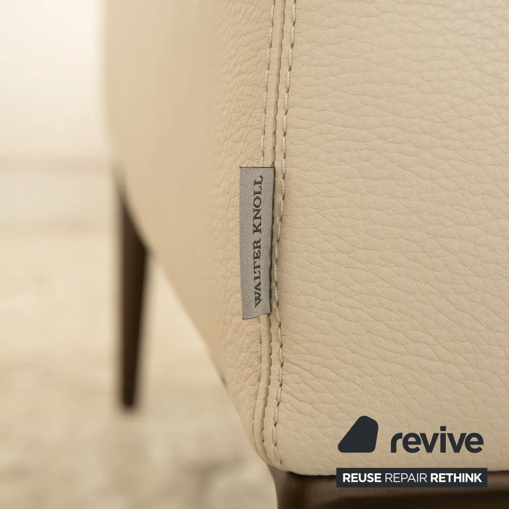 Walter Knoll Jaan Living Leder Sofa Garnitur Creme Ecksofa Recamiere Rechts Couch