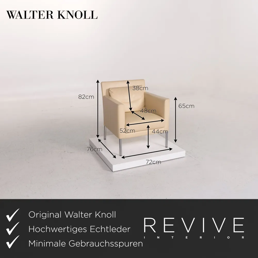 Walter Knoll Jason Leder Sessel Creme #12377