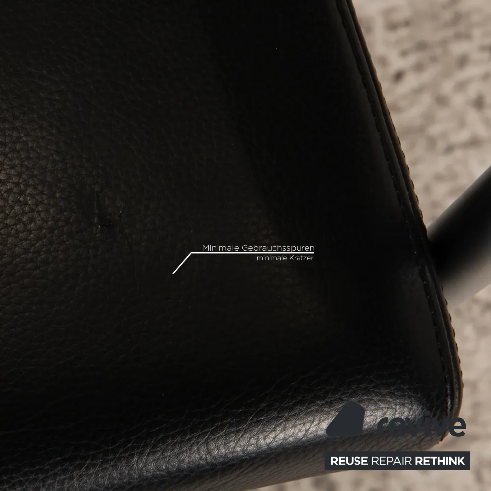 Walter Knoll Jason Leder Stuhl Garnitur Schwarz