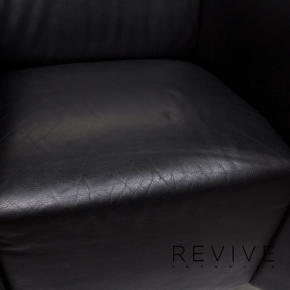 Walter Knoll Leder Sessel Schwarz #13260