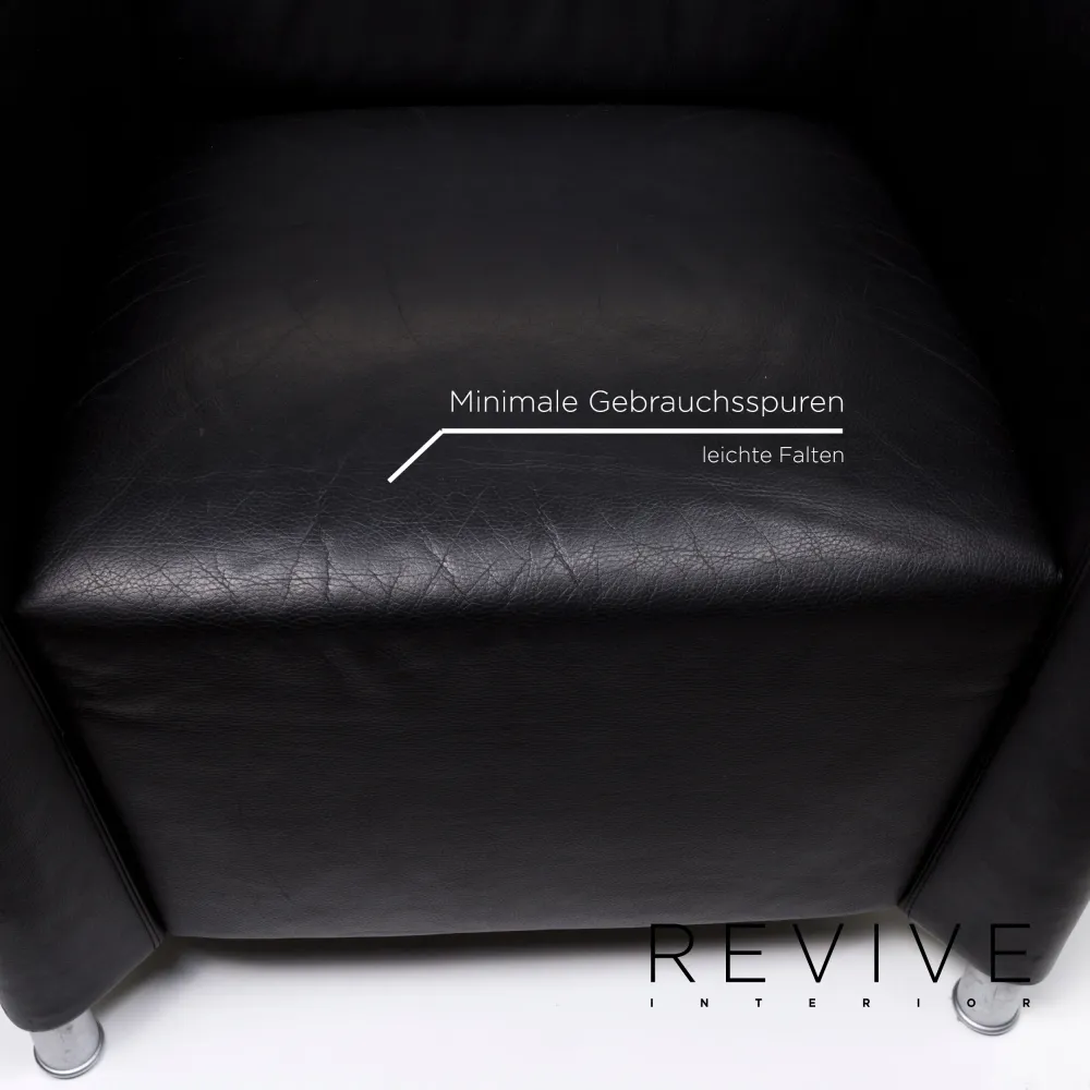 Walter Knoll Leder Sessel Schwarz #13260