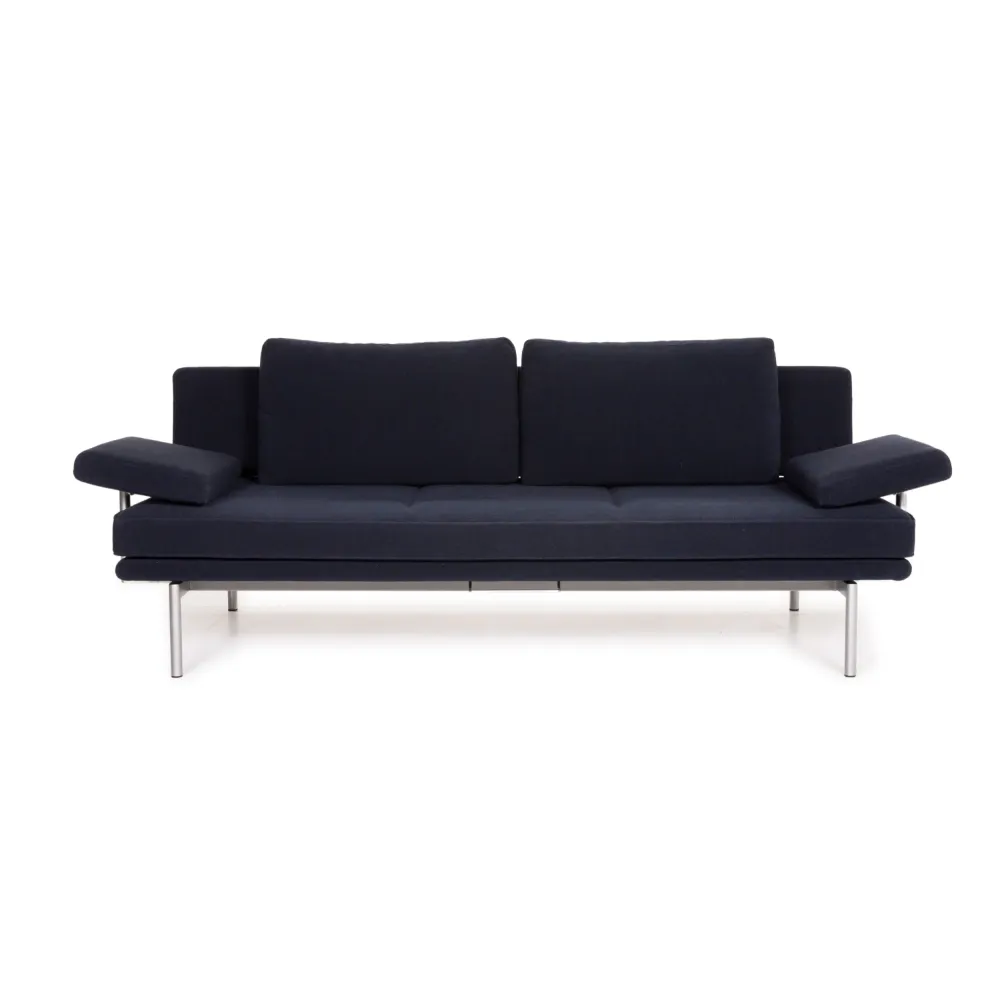 Walter Knoll Living Platform Stoff Sofa Blau Dreisitzer Funktion