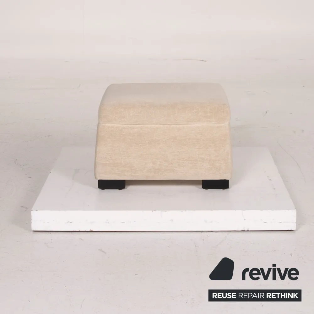 Walter Knoll Stoff Hocker Creme #14861
