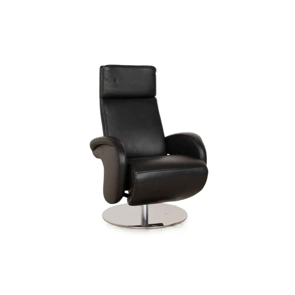 Willi Schillig Jupiter Leder Sessel Schwarz manuelle Funktion Relaxsessel
