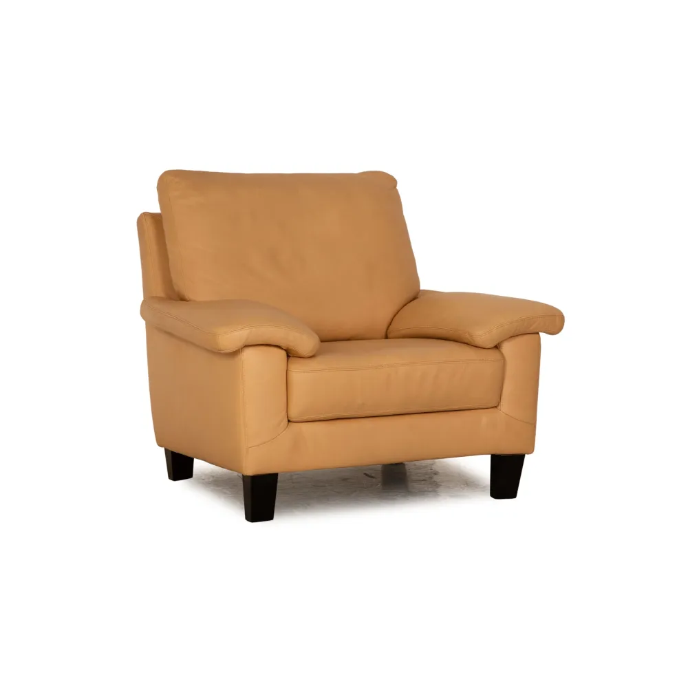 Willi Schillig Leder Sessel Beige Sofa Couch