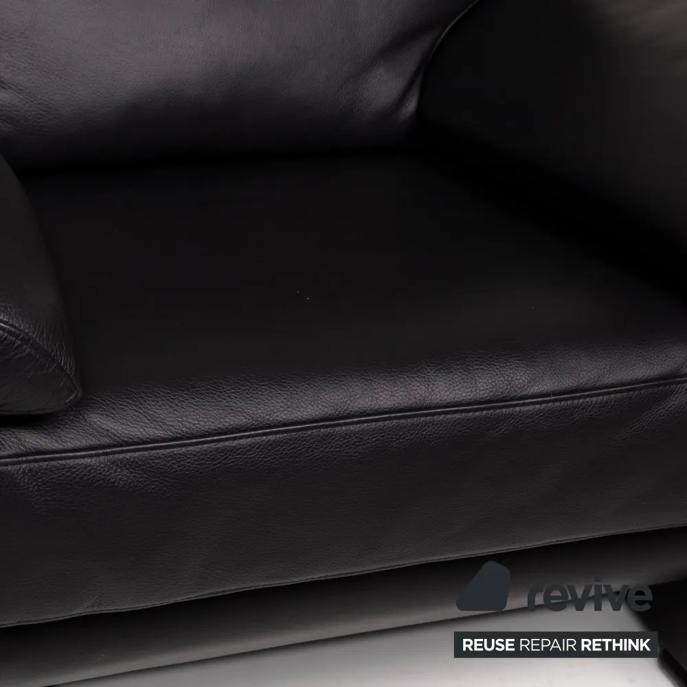 Willi Schillig Leder Sessel Schwarz