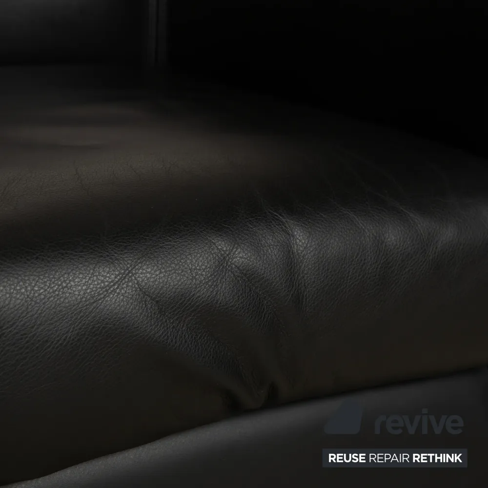 Wittmann Aura Leder Sessel Schwarz