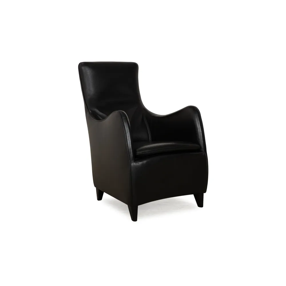 Witttmann Senta Leder Sessel Schwarz